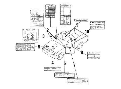 Mazda UF66-69-036 Label UF66-69-036 Mazda Label