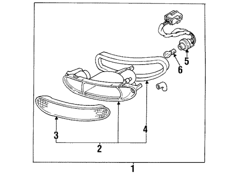 Mazda EA01-51-060F Parking/Turn Lamp