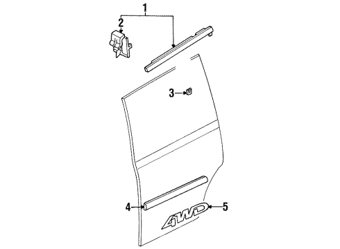 Mazda LA03-50-683 Body Side Molding LA03-50-683 Mazda Body Side Molding