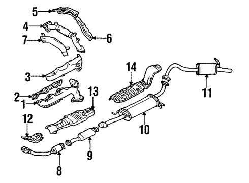 Mazda JE15-13-4H0B Exhaust Pipe