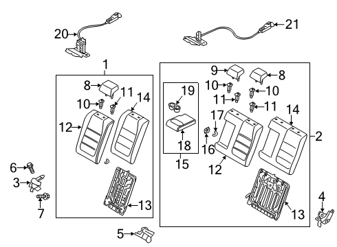 Mazda BCKA-57-450D-18 Back(Left), Rear Seat Mazda BCKA-57-450D-18 Back(Left), Rear Seat