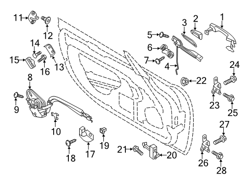 Mazda KD53-58-415B-C7 Cap, Cylinder-Outer Handle