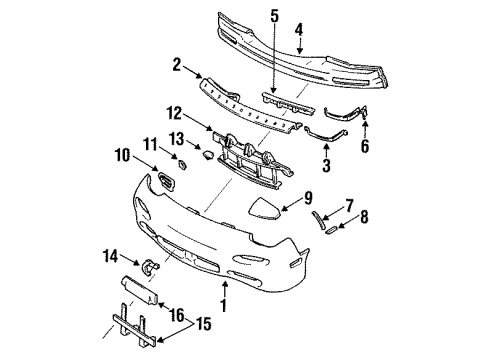 FD01-50-0K0A Mazda Bumper Cover Retainer