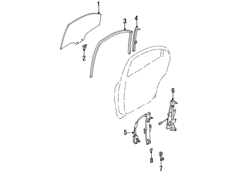 Mazda BC1D73560A Window Regulator