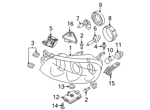 Mazda BR6J-51-0L0 Composite Headlamp BR6J-51-0L0 Mazda Composite Headlamp