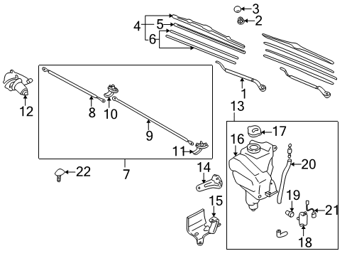 NA0467340D Mazda Wiper Motor