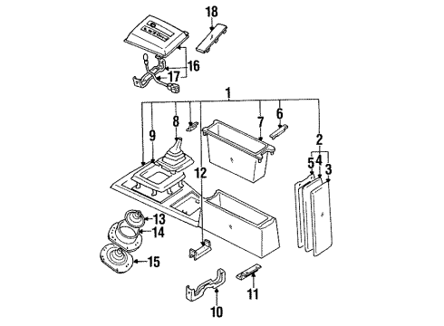 Mazda UB42-64-410-09 Console Assembly
