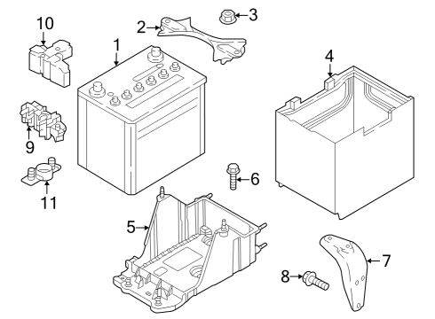 Mazda VCY7-30-20XB Battery, Hybrid