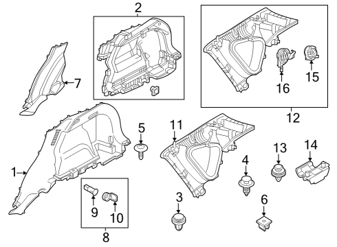 Mazda KSD4-68-850D-02 Trim(Right), Trunk Side