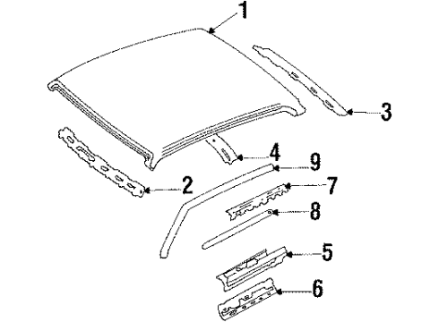 Mazda 8AB6-50-511 Drip Molding Mazda 8AB6-50-511 Drip Molding
