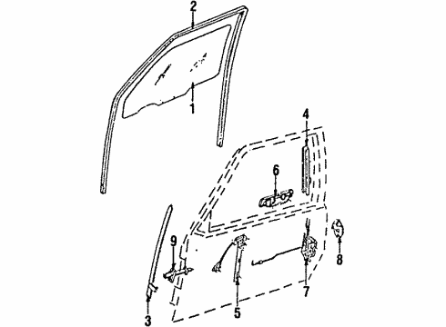 Mazda UB39-58-560B Window Regulator