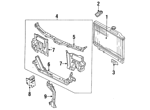 Mazda B6S7-15-240B Radiator Assembly Upper Bracket