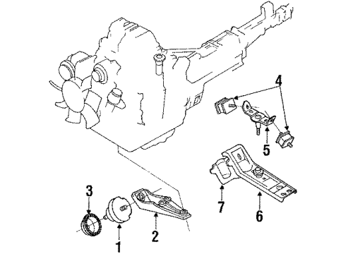 Mazda FB01-39-031 Front Mount Bracket Mazda FB01-39-031 Front Mount Bracket