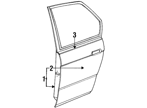 Mazda B456-50-660A Belt Molding