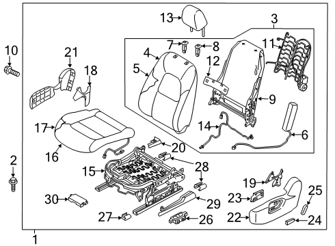 Mazda KRA4-88-180-03 Back Left, Front Seat Mazda KRA4-88-180-03 Back Left, Front Seat