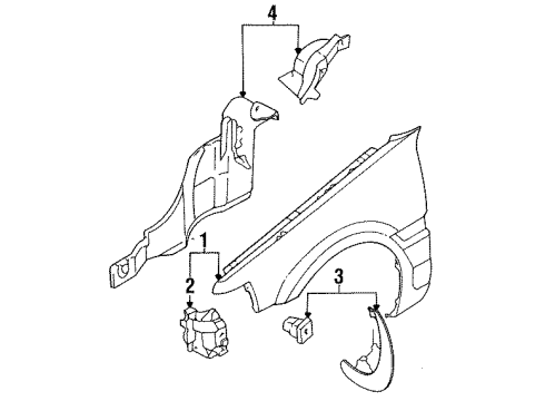 Mazda B4Y750691 Body Side Molding