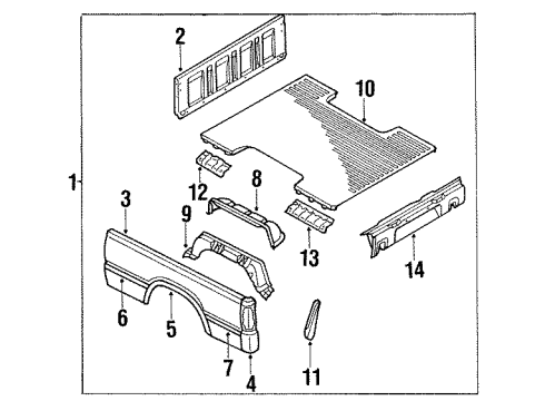 Mazda UD82-65-400A Side Panel