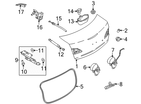 Mazda BNYP-76-230B Lock Cylinder BNYP-76-230B Mazda Lock Cylinder