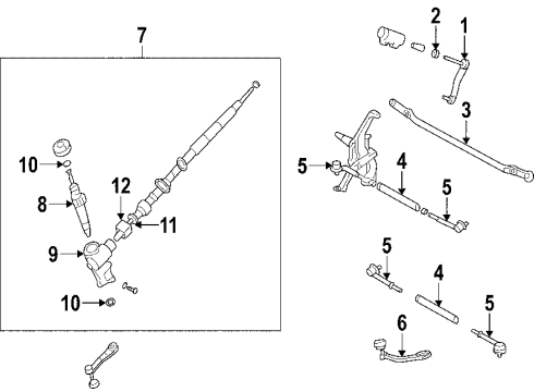 Mazda FA24-32-110B Steering Gear FA24-32-110B Mazda Steering Gear