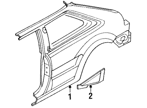 Mazda B4Y7-50-683 Body Side Molding