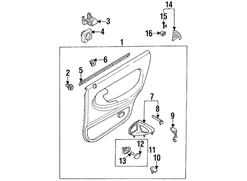 Mazda B499-68-AD1A Corner Trim Clip