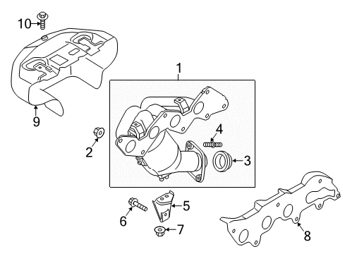 Mazda LFF3-20-50X Exhaust Manifold