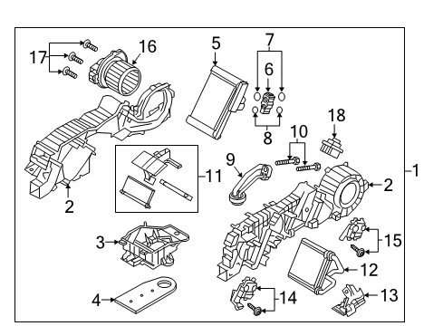 2023 Mazda CX-9 A/C Evaporator Diagram