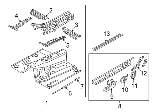2024 Mazda MX-5 Miata Floor & Rails