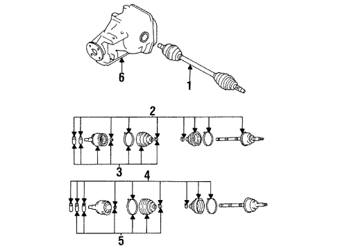 1993 Mazda RX-7 Axle Shaft - Rear Diagram