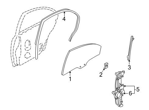 1999 Mazda Millenia Rear Door Diagram