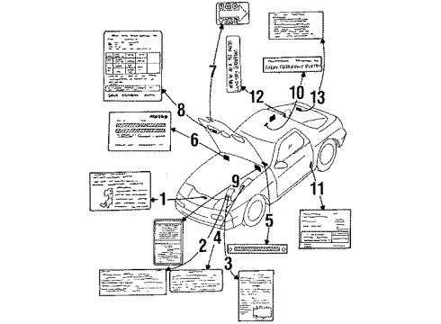 1991 Mazda RX-7 Information Labels