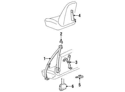 1994 Mazda B4000 Seat Belt Diagram