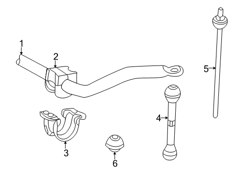 2001 Mazda B2500 Stabilizer Bar & Components Diagram