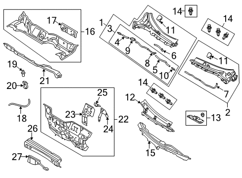 2012 Mazda 3 Cowl Diagram