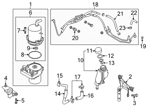2012 Mazda 5 P/S Pump & Hoses Diagram