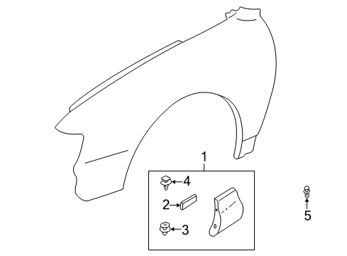 2002 Mazda Millenia Exterior Trim - Fender
