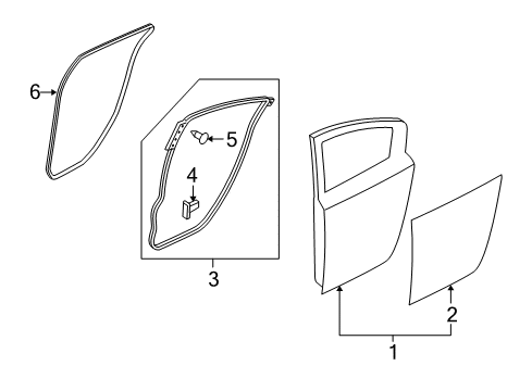 2011 Mazda 3 Door & Components Diagram 3