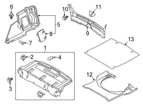 2014 Mazda 3 Interior Trim - Rear Body