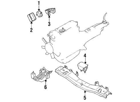 1987 Mazda B2200 Engine Mounting Diagram