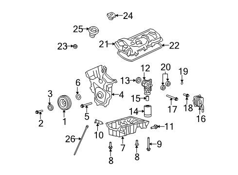 2009 Mazda CX-9 Engine Parts Diagram