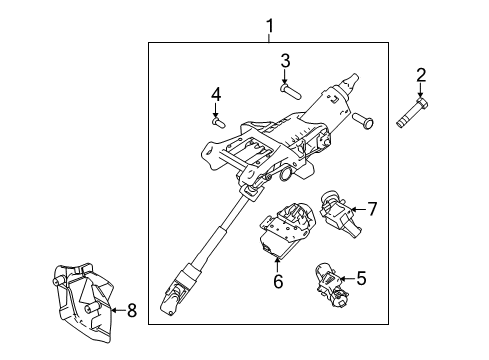 2011 Mazda 3 Steering Column Components Diagram