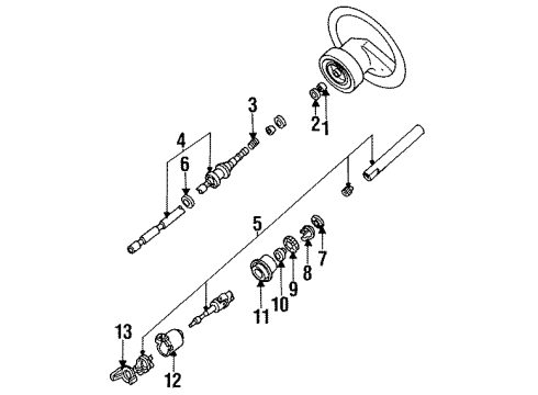 1994 Mazda B3000 Steering Column Shaft Diagram