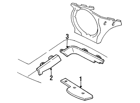 1991 Mazda Miata Front Lamp Covers & Shields