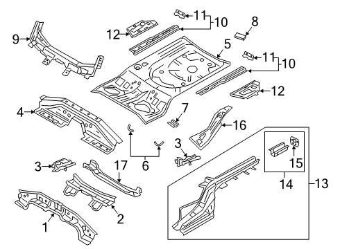 2025 Mazda 3 Rear Floor & Rails
