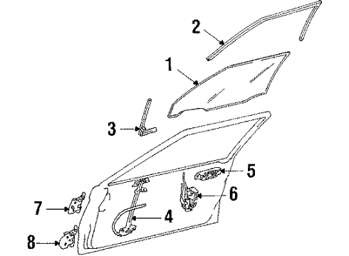1986 Mazda 323 Front Door Diagram