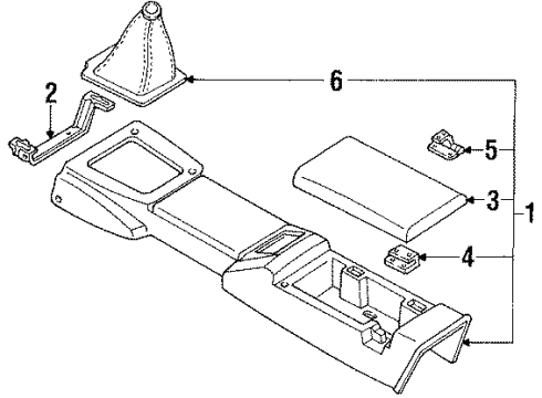 1990 Mazda Miata Center Console Diagram