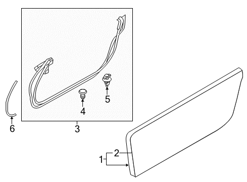 2014 Mazda MX-5 Miata Door & Components Diagram