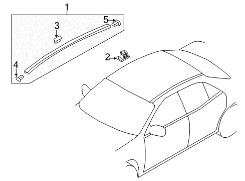 2003 Mazda Protege5 Exterior Trim - Roof