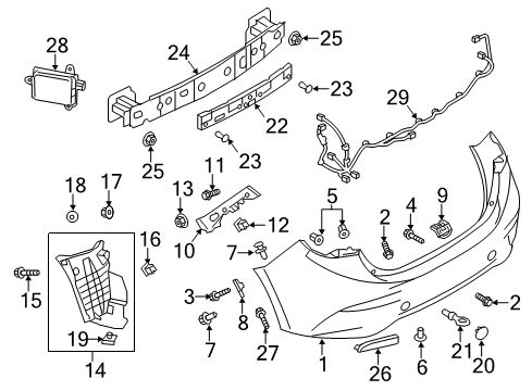 2014 Mazda 3 Bumper & Components - Rear Diagram 2