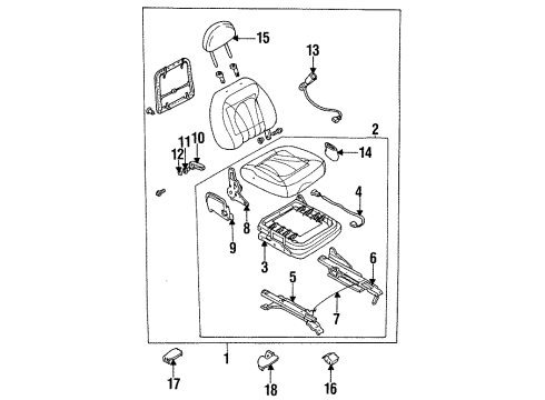 1993 Mazda 929 Passenger Seat
